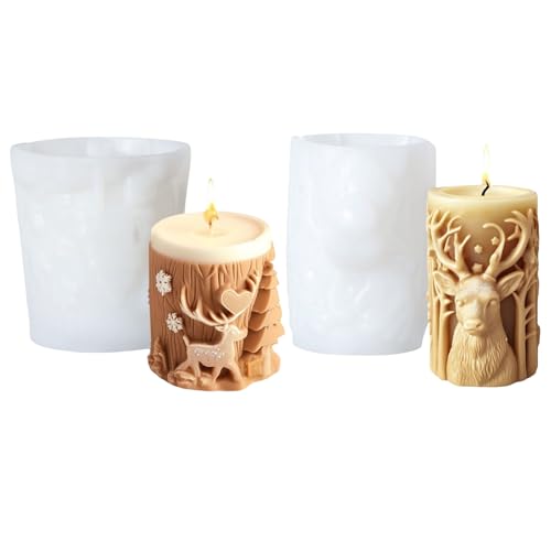 2pcs Weihnachten Hirschgeprägte Silikonkerzenformen Für Seifenherstellung Epoxidharz Silikonformen Für Home Dekoration Handgefertigtes Zubehör 2pcs Weihnachten Hirschgeprägte Silikonkerzenformen Für Seifenherstellung Epoxidharz Silikonformen Für Home Dekoration Handgefertigtes Zubehör von Cenifin