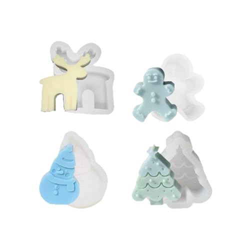 4pcs Weihnachtskerze Schimmelpilze Schneemann Gussformen Baum Silikon Schimmelpilzhülle Epoxidharz Schimmel 4pcs Weihnachtskerze Schimmelpilze Schneemann Gussformen Baum Silikon Schimmelpilzhülle Epoxidharz Schimmel von Cenifin