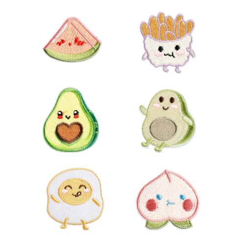6 PCs Pfirsich Nähen Auf/Eisen Auf Flecken Französische Pommes Stickpatches Nähflecken Anwendung Für Rucksäcke Dekorationen 6 PCs Pfirsich Nähen Auf/Eisen Auf Flecken Französische Pommes Stickpatches Nähflecken Anwendung Für Rucksäcke Dekorationen von Cenifin