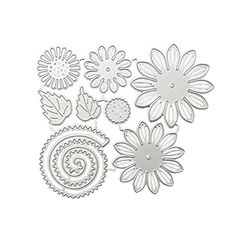 Blumen Metall Stanzschablone, Blumen Blätte Stanzformen Scrapbooking Papier Weihnachten Stanzungen Kartenprägung Prägeschablonen DIY Weihnachtsstanzformen Schablonenvorlage für Papie von Cenifin