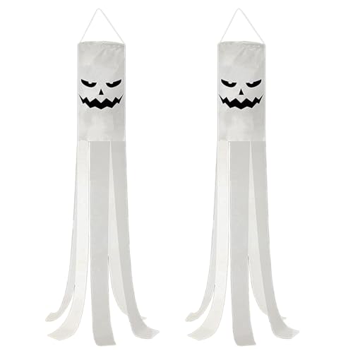 Cenifin 2pcs Flagge Windsocken Emotionales Geistergesicht Halloween Festival Flaggen Partyzubehör Für Halloween Kostümpartys Beängstigend Cenifin 2pcs Flagge Windsocken Emotionales Geistergesicht Halloween Festival Flaggen Partyzubehör Für Halloween Kostümpartys Beängstigend von Cenifin