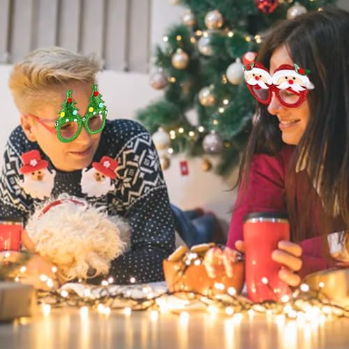 Cenifin Dekoration Mit Urlaubstthemen Eyewears Bequeme Weihnachtsbrillen Set Accessoires Für Familienversammlungen Und Partys Wiederverwendbare Weihnachtsdekorationen von Cenifin