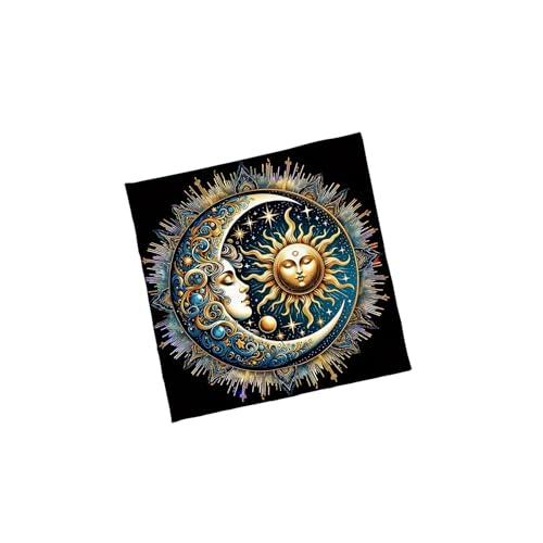 Cenifin Tarots Tischdecke Altäre Stoff Sonnenmond Muster Astrologie Tischdecke Gotteskarten Karten Wandteppich Wanddekoration Altäre Tarots Karte von Cenifin