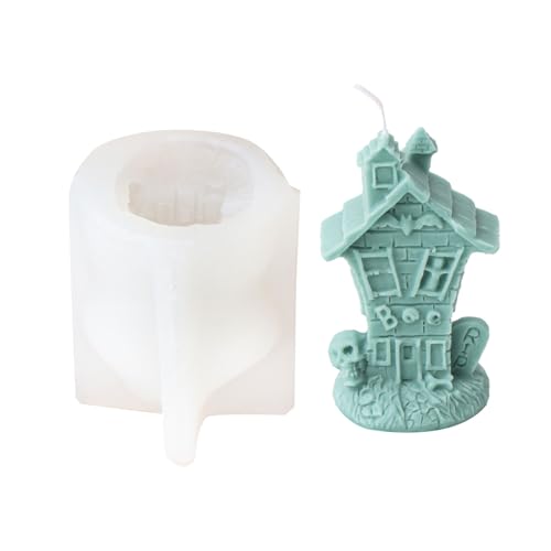 Easy Demold Silicon Kerzenhersteller Wiederverwendbares Halloween Schimmelpilze Geisterhaus Und Grabsteinschimmel Wiederverwendbare Kerzenform Easy Demold Silicon Kerzenhersteller Wiederverwendbares Halloween Schimmelpilze Geisterhaus Und Grabsteinschimmel Wiederverwendbare Kerzenform von Cenifin