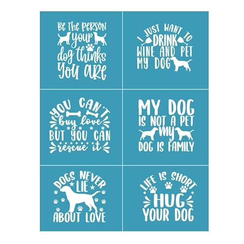 Siebdruck-Schablonen DOG LOVE Selbstklebende Siebdruck-Schablonen-Mesh-Transfers für DIY T-Shirt Kissen Stoffbeutel Textilmalerei Heimdekorationsbedarf Siebdruck-Schablonen DOG LOVE Selbstklebende Siebdruck-Schablonen-Mesh-Transfers für DIY T-Shirt Kissen Stoffbeutel Textilmalerei Heimdekorationsbedarf von Cenifin