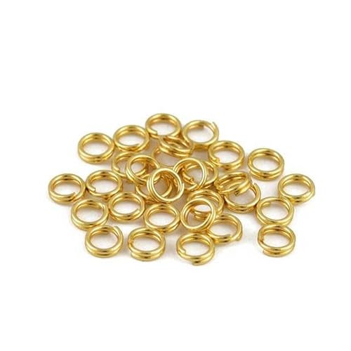 100 Stück/Lot Biegeringe aus Edelstahl, Doppelringe, Doppelschlaufen, geteilte Ringe, Verbinder, DIY-Schmuckherstellung, Zubehör für Heimwerker, Gold, 10 mm x 0,7 mm 100 Stück/Lot Biegeringe aus Edelstahl, Doppelringe, Doppelschlaufen, geteilte Ringe, Verbinder, DIY-Schmuckherstellung, Zubehör für Heimwerker, Gold, 10 mm x 0,7 mm von Cenoe