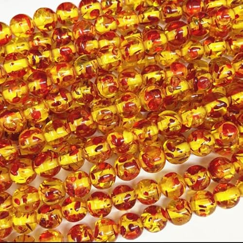 Runde Bodhi-Perlen, Feuergoldfarben, Kunstharz, Bernsteine, Gebetsperlen, lose Perlen, Kunst-Acryl, Abstandshalter, Schmuckherstellung, 35,6 cm, A210-5 mm Runde Bodhi-Perlen, Feuergoldfarben, Kunstharz, Bernsteine, Gebetsperlen, lose Perlen, Kunst-Acryl, Abstandshalter, Schmuckherstellung, 35,6 cm, A210-5 mm von Cenoe