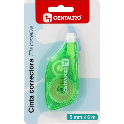 Centauro - Korrekturband, 5 mm x 6 m, schnell trocknend, hohe Haftung und Weichheit beim Schreiben, perfekt als Büro- und Schulmaterial, zufällige Farbe Grün oder Gelb Centauro - Korrekturband, 5 mm x 6 m, schnell trocknend, hohe Haftung und Weichheit beim Schreiben, perfekt als Büro- und Schulmaterial, zufällige Farbe Grün oder Gelb von Centauro