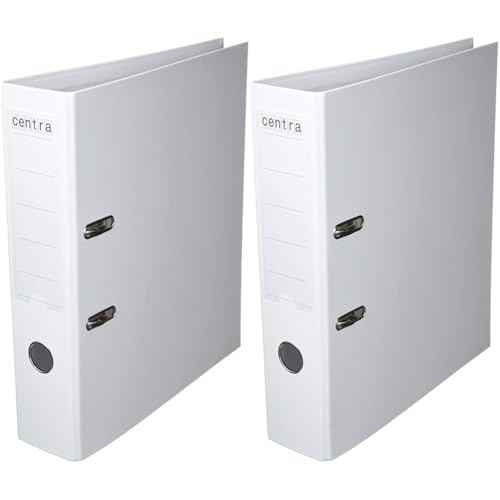 Centra, 230163 A4 75 mm PP Ordner – Weiß (Packung mit 2) von Centra
