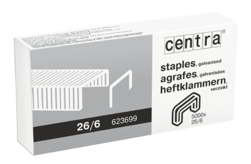Centra, 26/6 mm verzinkt Heftklammern, 5.000 Stück Centra, 26/6 mm verzinkt Heftklammern, 5.000 Stück von Centra