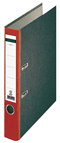 Centra 221123 Standard-Ordner (grauappe RC, mit Wolkenmarmor-Papier-Kaschierung, A4, 5,2 cm Rückenbreite) rot von Centra