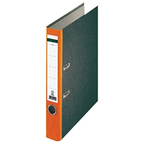 Centra 221126 Standard-Ordner (grauappe RC, mit Wolkenmarmor-Papier-Kaschierung, A4, 5,2 cm Rückenbreite) orange von Centra