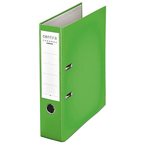 Centra 230146 Standard-Ordner (grauappe RC, mit PP-Folie kaschiert, A4, 8 cm Rückenbreite, Chromos) apfelgrün von Leitz