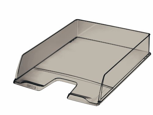 Centra Briefablage, A4 – Rauchgrau, Transparent von Centra