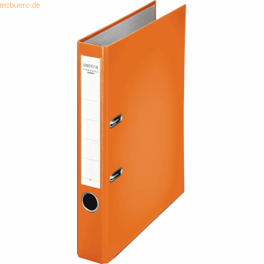 25 x Centra Ordner Chromos A4 50mm PP-kaschiert orange von Centra