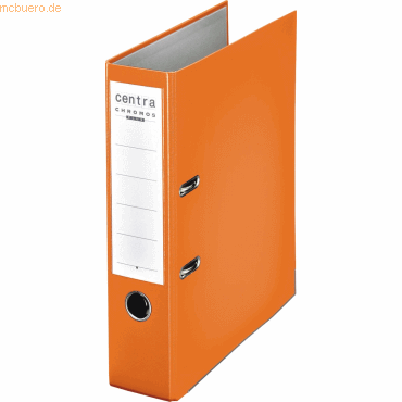 20 x Centra Ordner Chromos A4 80mm PP-kaschiert orange von Centra