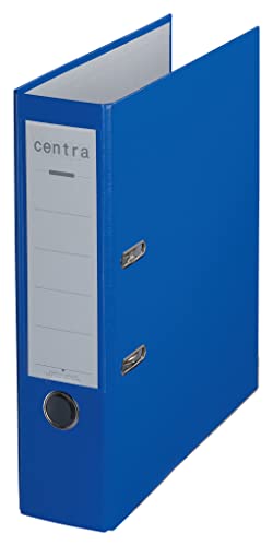 Centra Standard-Ordner (grauappe RC, mit PP-Folie kaschiert, A4, 8 cm Rückenbreite, Chromos) blau, 20 Stück von Centra