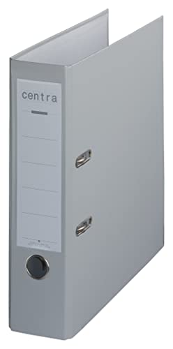 Centra Standard-Ordner (grauappe RC, mit PP-Folie kaschiert, A4, 8 cm Rückenbreite, Chromos) grau, 20 Stück von Centra
