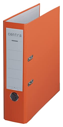 Centra Standard-Ordner (grauappe RC, mit PP-Folie kaschiert, A4, 8 cm Rückenbreite, Chromos) orange, 20 Stück von Centra