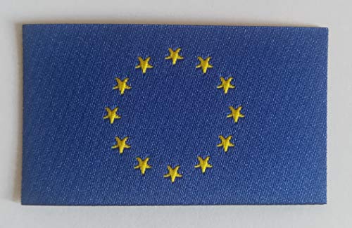 Zentrum Stickerei Aufnäher Mikroricamiert HD/Jacquard (High Definition) Flagge rechteckig Europa zum Aufbügeln, Mikrogarn Größe H cm 3,2 x L. 5,5 cm von Centro Ricami