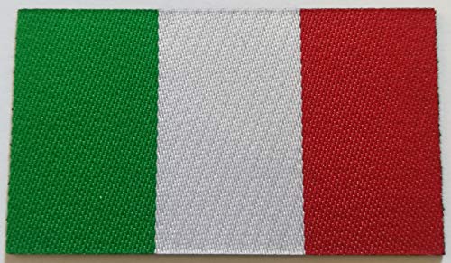 Zentrum Stickerei Aufnäher Mikroricamiert HD/Jacquard (hohe Definition) Flagge Rechteck Italien zum Aufbügeln, Mikrogarn 1,8 x L. 5 cm, hergestellt in Italien. von Centro Ricami