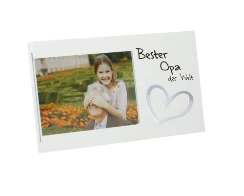 Bilderrahmen für ein Foto mit Spruch - (Beste Oma) - Bester/Beste Hund Katze Oma Opa Papa Mama Freunde Team der Welt - Geschenk Vatertag Muttertag Valendienstag Geburtstag zur Geburt Herz Baby Mädchen Junge Unser schönster Tag Hochzeit von Cepewa