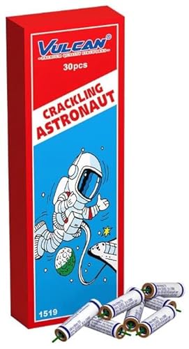Cepewa 90 Retro Crackling Astronaut 3 x 30 Stück Knaller mit laut knisternden Silberfunken - Silvester Jugend - Feuerwerk F 1 von Aktivhandel von Cepewa