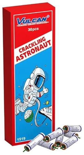 Cepewa 90 Retro Crackling Astronaut 3 x 30 Stück Knaller mit laut knisternden Silberfunken - Silvester Jugend - Feuerwerk F 1 von Aktivhandel von Cepewa