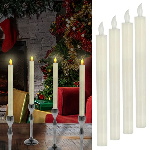 Cepewa LED Stabkerze 4er Set Echtwachs | H25cm warmweiß Timerfunktion batteriebetrieben | Kerze Kerzenlicht Cepewa LED Stabkerze 4er Set Echtwachs | H25cm warmweiß Timerfunktion batteriebetrieben | Kerze Kerzenlicht von Cepewa