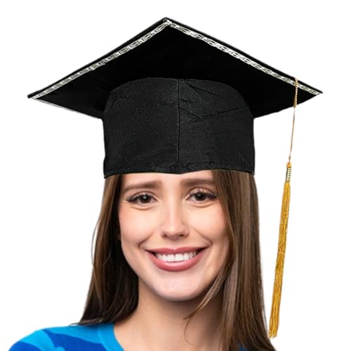 Ceprznvey Abschlusshut für Studenten | Leuchtender Schülerhut für Kinder | Quastenzubehör für College-Kostüm, Dekoration für Party, Thema High School Studium Schule Event von Ceprznvey