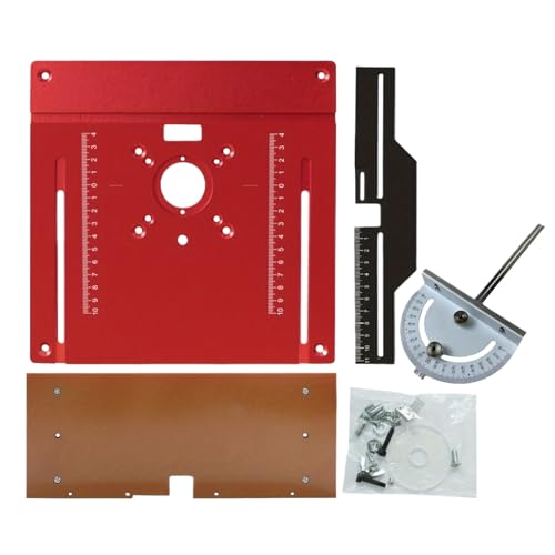 Ceprznvey Aluminium-Router-Tischeinlage – Multifunktions-Tisch-Sägeführung aus Metall mit Mittelloch, Holzbearbeitungsmodell zum Schneiden von Ceprznvey