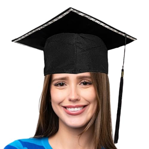 Ceprznvey Bachelorhut für Abschlusszeremonie – Leuchtender Kinderhut | Quastenzubehör für Universitätskostüm, Dekoration für Party, Thema High School von Ceprznvey