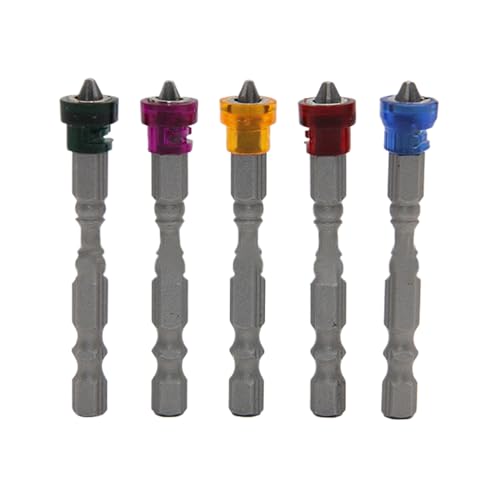 Ceprznvey Bit-Set für Bohrer, Schraubendreher, 5-teilig, magnetisch, bunt, präzise, rutschfestes Kraftzubehör für Holzbearbeitung, Arbeit Ceprznvey Bit-Set für Bohrer, Schraubendreher, 5-teilig, magnetisch, bunt, präzise, rutschfestes Kraftzubehör für Holzbearbeitung, Arbeit von Ceprznvey