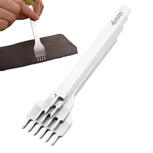 Ceprznvey Lederlochstanzen-Set | 4X Zinken Leder Gravur Lochstanzen | Stanzwerkzeug Aus Stahl Für Heimwerkstatt Unterwegs & Studio Ceprznvey Lederlochstanzen-Set | 4X Zinken Leder Gravur Lochstanzen | Stanzwerkzeug Aus Stahl Für Heimwerkstatt Unterwegs & Studio von Ceprznvey