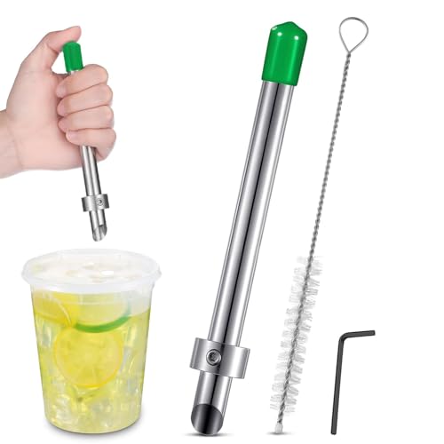 Ceprznvey Locher für Deckel – Locher für Deckel von Limonade für Strohhalm, Küchenzubehör und Getränkezubehör aus Edelstahl für Kaffee von Ceprznvey
