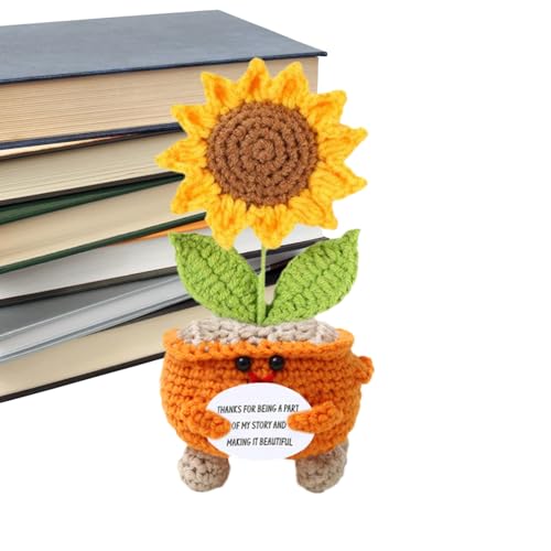 Ceprznvey Strahlende Häkel Sonnenblume | Inspirierende Häkelblumen | Dekoratives Tisch Ornament Handgewebt für Erwachsene Kinder Nachttisch Ceprznvey Strahlende Häkel Sonnenblume | Inspirierende Häkelblumen | Dekoratives Tisch Ornament Handgewebt für Erwachsene Kinder Nachttisch von Ceprznvey