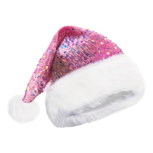Ceprznvey Weihnachtsmannhut,Weihnachtsmannhut Mit Glitzer Pailletten Und Plüschkrempe | Kopfschmuck Accessoires Für Kostümfeste, Winterfeiertage, Neujahr, Karneval Und Bühnenauftritte Ceprznvey Weihnachtsmannhut,Weihnachtsmannhut Mit Glitzer Pailletten Und Plüschkrempe | Kopfschmuck Accessoires Für Kostümfeste, Winterfeiertage, Neujahr, Karneval Und Bühnenauftritte von Ceprznvey