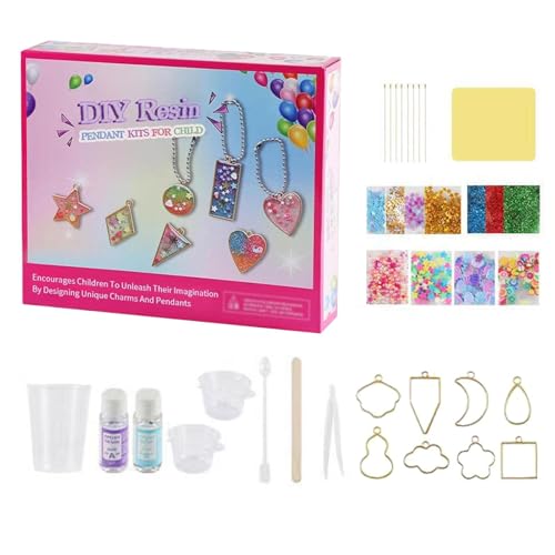 Epoxy Resin Kit, Pendant Making Kit, Resin Charm Kit, Kids Craft Kit, Jewelry Kit, Craft Supplies Kit, Sturdy Epoxy Resin Kit for Kids, Sturdy Resin Pendant Making Kit, 8.86x2.09x7.48in Epoxy Resin Kit, Pendant Making Kit, Resin Charm Kit, Kids Craft Kit, Jewelry Kit, Craft Supplies Kit, Sturdy Epoxy Resin Kit for Kids, Sturdy Resin Pendant Making Kit, 8.86x2.09x7.48in von Ceprznvey