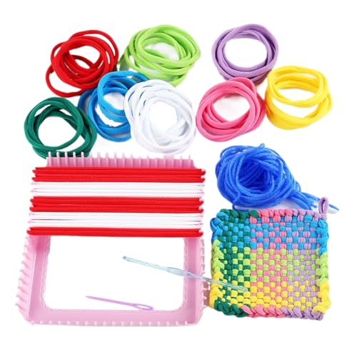 Knitting Craft Kit, Potholder Weaving Loops, Kids Creative Toy Activity, Colorful Elastic Ropes for Girls Beginners Ages 3+, 8.46 x 7.87 x 2.36 Zoll, 8 Rainbow Colors, 1 Set Knitting Craft Kit, Potholder Weaving Loops, Kids Creative Toy Activity, Colorful Elastic Ropes for Girls Beginners Ages 3+, 8.46 x 7.87 x 2.36 Zoll, 8 Rainbow Colors, 1 Set von Ceprznvey