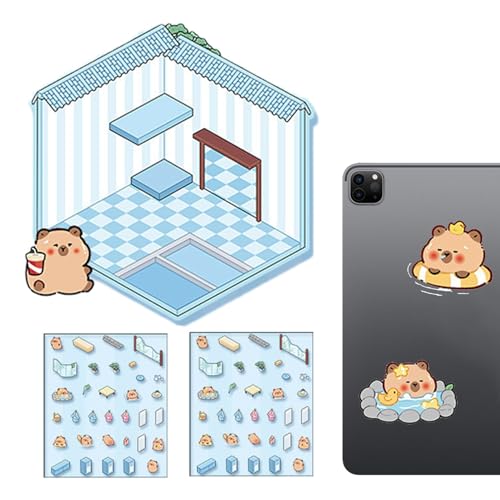 Miniature Scene Stickers, Kids Cartoon Capybara Room Stickers, Make Your Own Stickers, Cute Fun Room Sticker For Children's Day, Birthday Or Parties, 15x12.5cm/5.91x4.92 inches Miniature Scene Stickers, Kids Cartoon Capybara Room Stickers, Make Your Own Stickers, Cute Fun Room Sticker For Children's Day, Birthday Or Parties, 15x12.5cm/5.91x4.92 inches von Ceprznvey