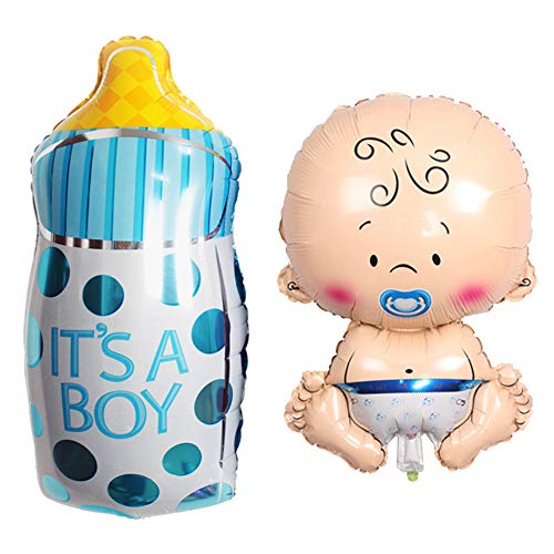 Ceqiny 2 Stück Junge Baby Luftballons Blaue Kinder Flaschen Folienballon It's a Boy Heliumballon Neugeborene Gender Reveal Party Ballon für Hochzeit Geburtstag Deko Foto Requisiten Baby Shower Ceqiny 2 Stück Junge Baby Luftballons Blaue Kinder Flaschen Folienballon It's a Boy Heliumballon Neugeborene Gender Reveal Party Ballon für Hochzeit Geburtstag Deko Foto Requisiten Baby Shower von Ceqiny