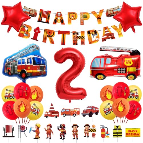 Geburtstagsdeko 2 Jahre Junge Feuerwehr Geburtstag Deko Feuerwehrwagen Folienballon Deko Kindergeburtstag Feuerwehrauto Luftballons Kuchendeko für Babyshower Jungen Party Dekoration Geburtstagsdeko 2 Jahre Junge Feuerwehr Geburtstag Deko Feuerwehrwagen Folienballon Deko Kindergeburtstag Feuerwehrauto Luftballons Kuchendeko für Babyshower Jungen Party Dekoration von Ceqiny