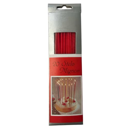 20 Stück Geburtstagskerzen Stelo Mignon - Rot - Cereria Di Giorgio 20 Stück Geburtstagskerzen Stelo Mignon - Rot - Cereria Di Giorgio von Cereria di Giorgio