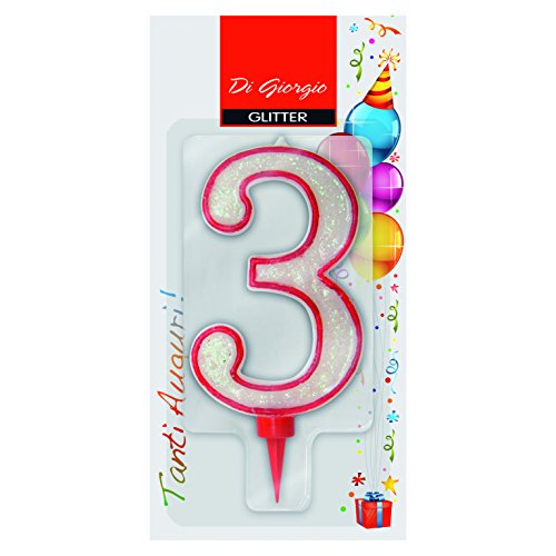Cereria di Giorgio 58170 63 Kerze-Geburtstag Riesen mit Glitter Anzahl 3 Cereria di Giorgio 58170 63 Kerze-Geburtstag Riesen mit Glitter Anzahl 3 von Cereria di Giorgio