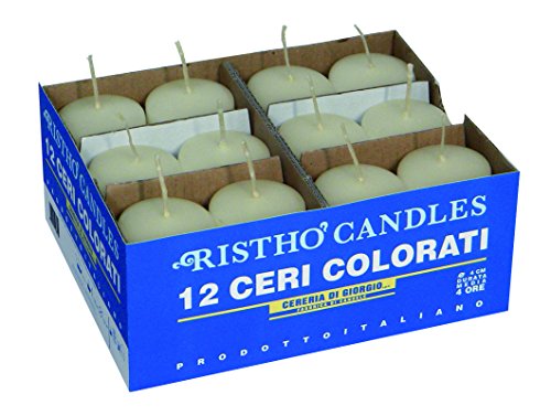 Cereria di Giorgio Risthò Kerzen, Paraffinwachs, Creme, 4 cm, 12 Stück Cereria di Giorgio Risthò Kerzen, Paraffinwachs, Creme, 4 cm, 12 Stück von Cereria di Giorgio