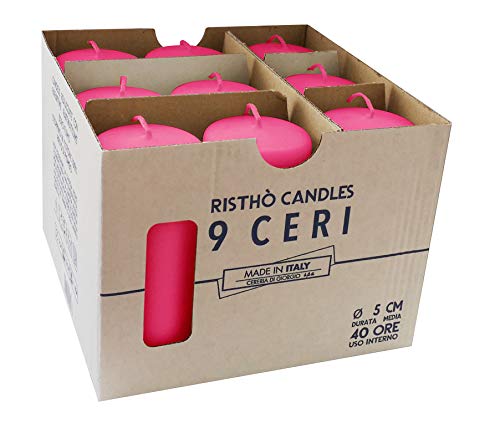 Risthò 56201_16 Kerzen, Paraffinwachs, Fuchsia, Einheitsgröße, 9 Stück Risthò 56201_16 Kerzen, Paraffinwachs, Fuchsia, Einheitsgröße, 9 Stück von Cereria di Giorgio