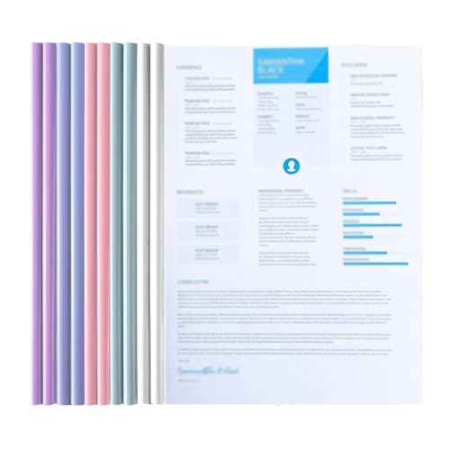 A4 Sliding Bar Binder, Kunststoff A4 Sliding Bar Binder, A4 Kunststoff Bericht Abdeckungen, 10 Stück Klemmschienen A4, Ordnerschieber, Schiebebinder A4, Sliding Bar Bindern, Klar A4 Sliding Bar Binder von Cerioll