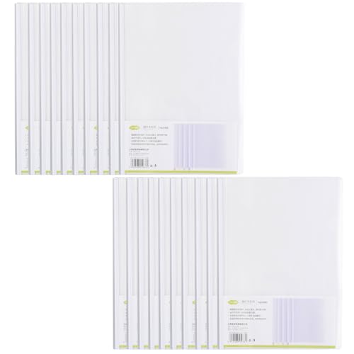 A4 Sliding Bar Binder, Kunststoff A4 Sliding Bar Binder, Ordnerschieber, 20 Stück A4 Kunststoff Bericht Abdeckungen, Klemmschienen A4, Schiebebinder A4, Sliding Bar Bindern, Klar A4 Sliding Bar Binder von Cerioll