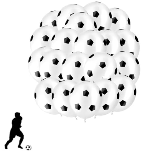Fußball Luftballon,Fußball Luftballons,Luftballon Fussball,Football Luftballon,24 Stück Fussball Luftballon,Helium Latexluftballons Fußball,Weltmeisterschaft Party Deko Ballons Spielen Schwarz Weiß von Cerioll