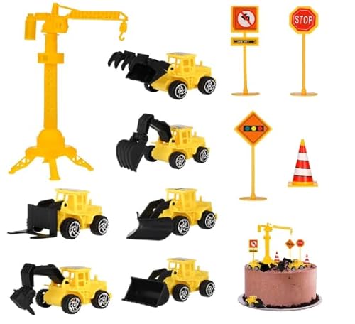 Kuchen Deko Baustelle, 12 Stück Baustellenfahrzeuge Verkehrsschilder Kinder, Technisches Fahrzeug Set, Bagger Kuchen Deko Auto, Bagger Traktor Kuchendeko Für Kinder Geburtstag Party Dekoration Kuchen Deko Baustelle, 12 Stück Baustellenfahrzeuge Verkehrsschilder Kinder, Technisches Fahrzeug Set, Bagger Kuchen Deko Auto, Bagger Traktor Kuchendeko Für Kinder Geburtstag Party Dekoration von Cerioll